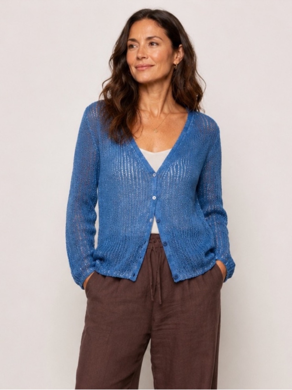 Eileen Fisher Denim V-NK Cardi